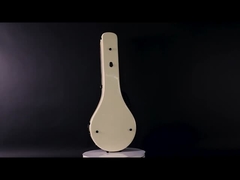 5 つのロックを備えたハードシェル バンジョー ケース、標準サイズ、内部にフォームパッドが付いています。